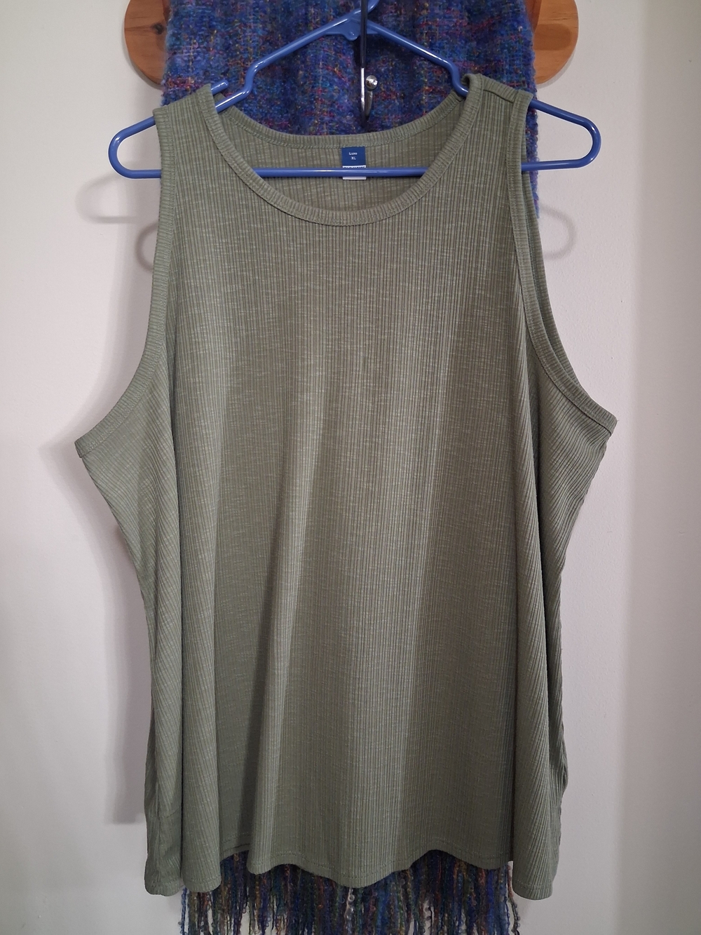 Old Navy XL Luxe Tank Tops in Blue and Olive - Picture 3 of 4